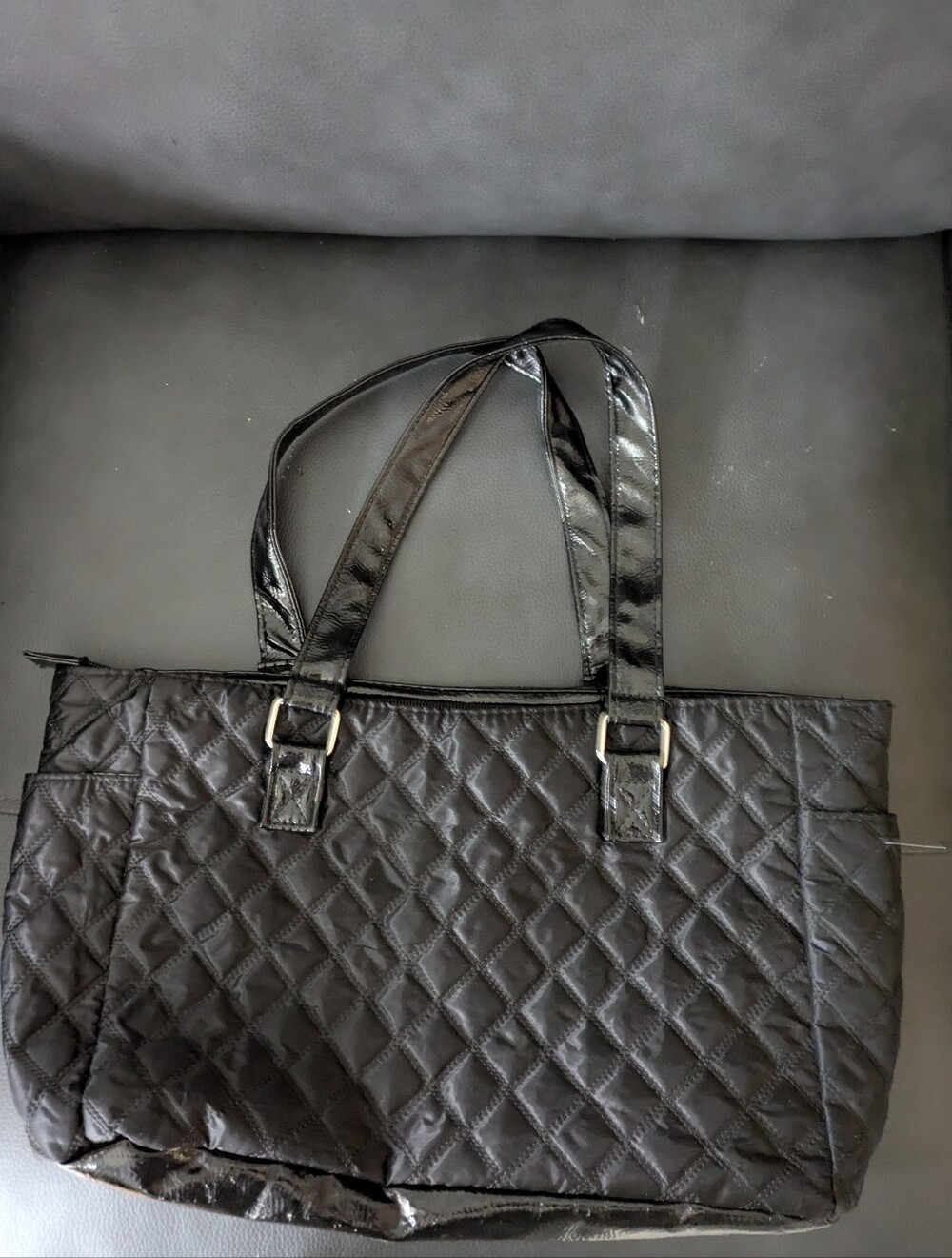 Ulta Chi Black Quilted Tote Bag